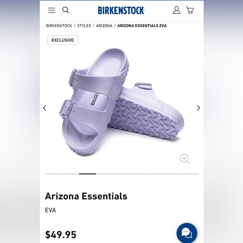 Size EU36 purple fog colored Birkenstocks